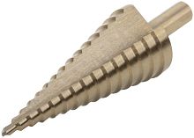 Сверло ступенчатое HSS Co5% (Р6М5К5) пометаллу 15 ступеней 4-32мм FIT 36389