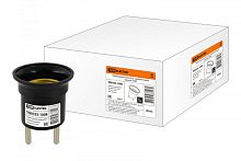 Переходник вилка-Е27 карболитовый, черный TDM | код SQ0335-1008| TDM