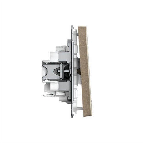 Выключатель 1-кл. ArtGallery 10AX с подсветкой быстрозажим. клем. механизм шампань SE GAL000513S фото 6