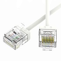Патч-корд неэкранированный Ultra SLIM CAT6 U/UTP 4х2, 32 AWG, LSZH, белый, 2м | код RN6UU4520WH-32 | DKC
