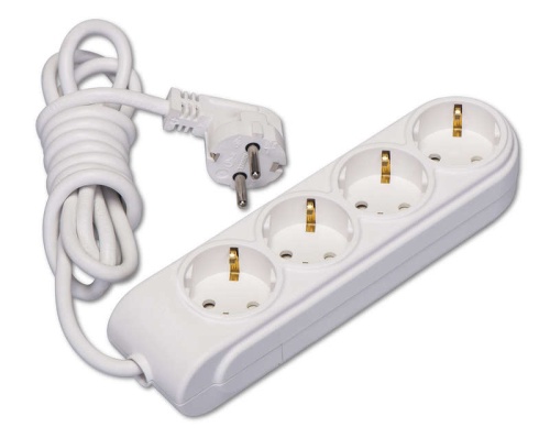 Удлинитель 4х2м с заземл. 16А IP20 ПВС 3х1.5 защ. шторки Makel N4210034 Удлинитель 4х2м с заземл. 16А IP20 ПВС 3х1.5 защ. шторки Makel N4210034