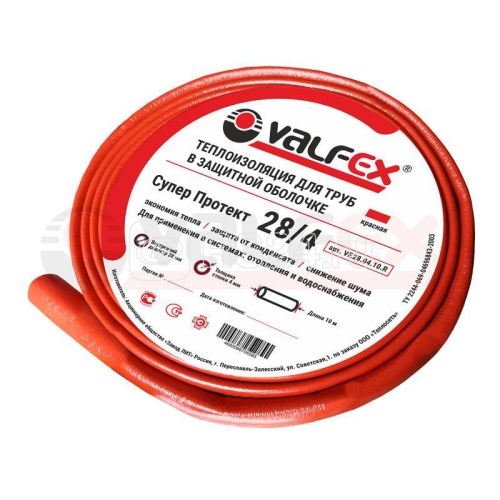 Теплоизоляция 35х4мм 10м К (уп.110м) | код VF.35.04.10.R | VALFEX