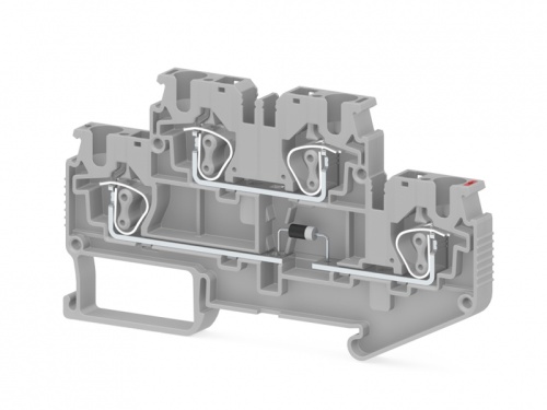 312 049, Пружинная клемма серии SRD 4-2FD-L (Серый) | код 0.0.0.3.12049 | KLEMSAN