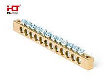 Шина PEN земля-ноль8x12мм 12/2 (12 групп/крепеж по краям) HLT | код 081-09-38 | HLT