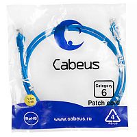 Cabeus PC-UTP-RJ45-Cat.6-1.5m-BL Патч-корд U/UTP, категория 6, 2xRJ45/8p8c, неэкранированный, синий, PVC, 1.5м | код 8678c | Cabeus