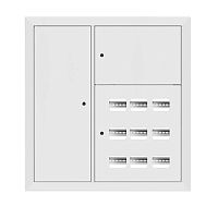 Щит этажный 9 кв. RAL9003 3 окна в ряд по гориз. слаботочный отсек слева (1000х950х150) EKF PROxima | код mb29-v-9z-ral9003-1 | EKF