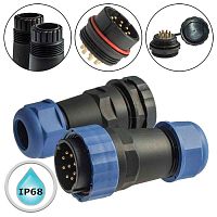 Разъём герметичный SZC28 9P-F-M, 9 контактов | код 106687 | SZC