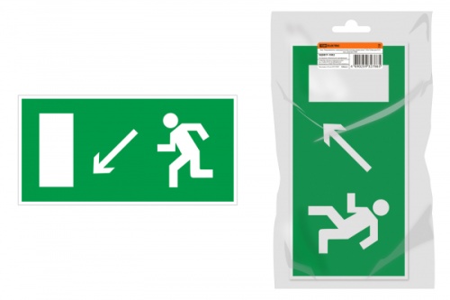Знак Направление к эвакуационному выходу налево вниз 350х124мм для ССА инд. упаковка TDM | код SQ0817-1002 | TDM Знак Направление к эвакуационному выходу налево вниз 350х124мм для ССА инд. упаковка TDM | код SQ0817-1002 | TDM