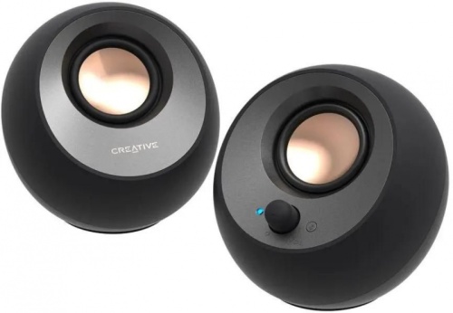 Колонки Creative Pebble V3 MF1700 2.0 черный 8Вт BT портативные | код 1468591 | CREATIVE