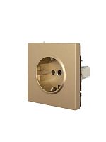 ZIMA Розетка с/з ПБТ золото безвинтовой зажим/клемма LEZARD | код 704-3688-122BQC | LEZARD