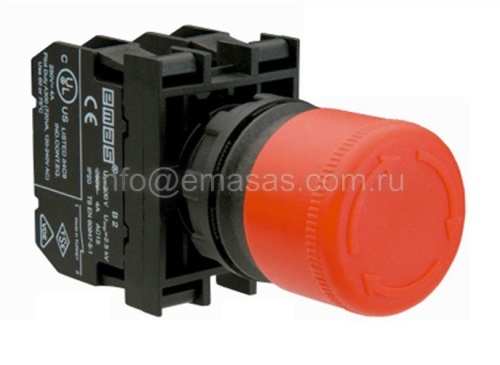 Кнопка аварийная Грибок B102E30 | код B102E30 | EMAS