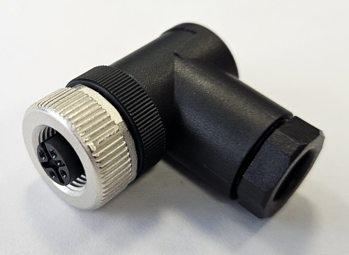 Разъем М12,5A,гнездовой,винт,пластиковый,угловой,резьба PG9,кабельная часть СЦМ120018-05A | код 185200138 | СТЭЗ