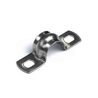 Скоба металлическая двухлапковая СМД(INOX) d14-15 мм (20шт/1600шт уп/кор) Промрукав | код PR08.20722 | ПРОМРУКАВ