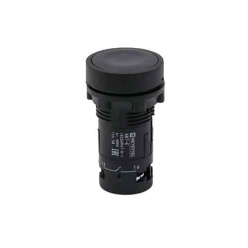 Кнопка плоская черная с фиксацией, 1NO+1NC, IP54, пластик MTB7-EH25 | код 132694 | MEYERTEC Кнопка плоская черная с фиксацией, 1NO+1NC, IP54, пластик MTB7-EH25 | код 132694 | MEYERTEC