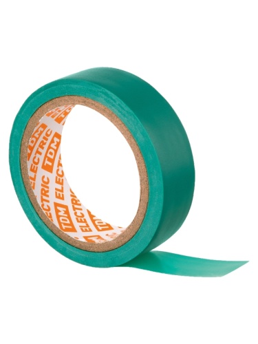 Изолента ПВХ 0,13х15мм Зеленая 5м TDM | код SQ0526-0074 | TDM