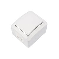 Переключатель проходной INDUSTRIAL IP54, о/у, белый KRANZ | код KR-78-0836| KRANZ