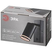 Светильник настенный WL19 BK GU10 MR16 IP20 черный | код Б0056360 | ЭРА