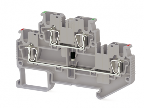 311 409, Пружинная клемма серии SRD 2,5-2FLD-24VAC (Серый) | код 0.0.0.3.11409 | KLEMSAN 311 409, Пружинная клемма серии SRD 2,5-2FLD-24VAC (Серый) | код 0.0.0.3.11409 | KLEMSAN