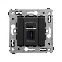 Avanti USB 3.0 розетка одинарная в стену, тип А-А, , Черный матовый | код 4412303 | DKC