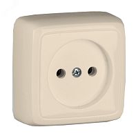 Розетка наружная со шторками с изоляционной пластиной слоновая кость | код РА16-104-01 | HEGEL