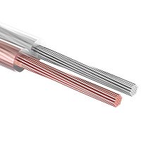 Кабель акустический REXANT 2х0,75 мм кв, прозрачный SILICON, бухта 100 м | код 01-6304 | REXANT