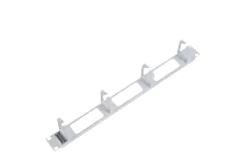 Органайзер кабельный горизонтальный 19' 1U 4 кольца серый | код. ГКО-4.62 | ЦМО