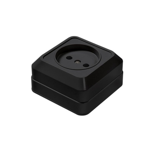 Розетка одинарная BOLLETO черная накладная 7022B IN HOME | код 4690612061030 | IN HOME Розетка одинарная BOLLETO черная накладная 7022B IN HOME | код 4690612061030 | IN HOME