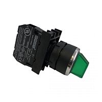 Переключатель 2-0-1 с фиксацией зелёный (1НО) | код B100SL30Y | EMAS