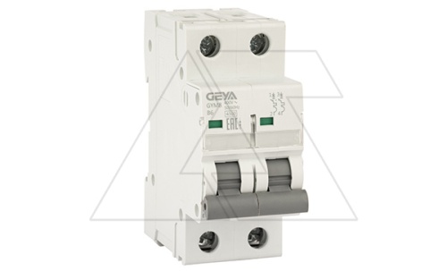 Авт. выключатель GYM8-2P-6B, 2P, 6A, хар-ка B, 4,5kA, 2M, без подкл. AU8, AL8. | код GYM82P6B_0 | GEYA