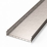 Лоток неперфорированный Стандарт INOX (AISI 409) 400х80х3000 (1,0 мм) (6 м/уп) Промрукав | код PR16.2402 | ПРОМРУКАВ