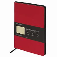 Бизнес-блокнот А5 (148x218 мм), BRAUBERG Metropolis Mix, под кожу, 80 л., красный, 111039 | код 111039 | BRAUBERG