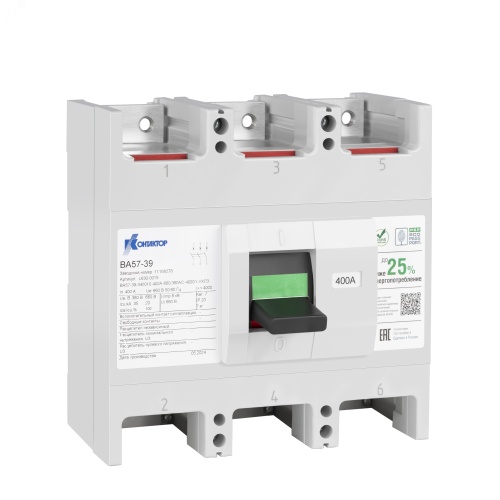 Выключатель автоматический ВА57-39-340010-630А-660/380AC-6300А | код L630-0026 | Контактор