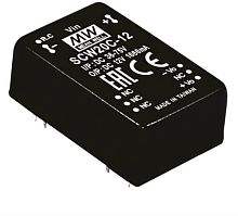 Источник питания DC-DC, 20Вт, вход 9…18В, выход 15В/1.333А, изоляция 1500В DC, дистанционное включение, DIP24 31.8х20.3х12.2мм, -40...+80С | код SCW20A-15 | MeanWell