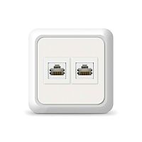 Розетка компьютерная 2-м Олимп бел. UNIVersal 1076