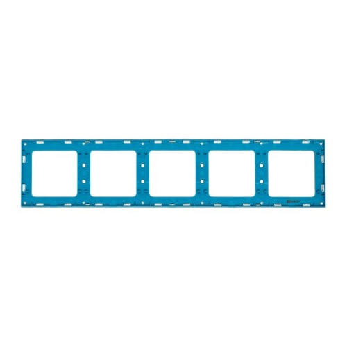 Стокгольм Рамка 5-местная белая с линией цвета синий EKF | код EXM-G-306-30 | EKF фото 4