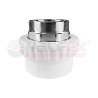 Муфта комбинированная 40 х 1 1/4' НР под ключ полипропиленовая PPR белая | код 10135040 | VALFEX