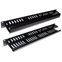 Кабельный органайзер 19 c крышкой на 24 порта, 1U | код TWT-ORG/CV24-1U | TWT