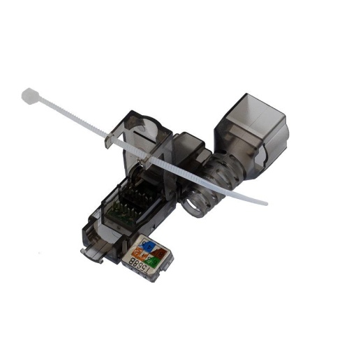 Коннектор 8P8C STP Cat6A (RJ-45) безынструментальный (DIY упак.) | код 10-0240-1 | SUPRLAN