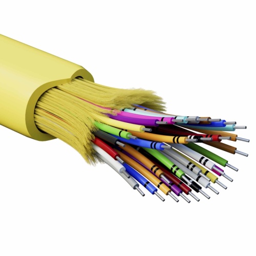 Кабель волоконно-оптический, распределительный, арамидные упрочняющие нити, для внутренней прокладки, нг(A)-HFLTx, 32 ОВ, категорияO | код RNDT9C32YL03-E | DKC