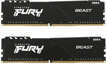 Память DDR4 2x32GB 3200MHz Kingston KF432C16BBK2/64 Fury Beast Black RTL Gaming PC4-25600 CL16 DIMM 288-pin 1.35В dual rank с радиатором Ret | код 1560192 | Kingston