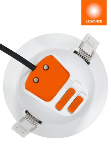 Светильник светодиодный Downlight DL 830 18Вт 3000К IP20 1260лм ДВО даунлайт кругл. встраиваем. бел. OSRAM 4607194235421 фото 11