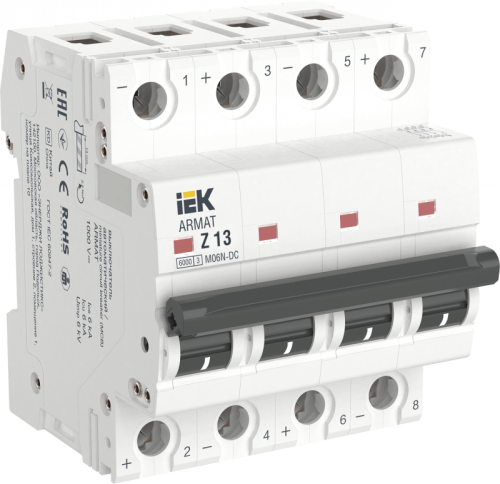 ARMAT Авт. выкл. M06N-DC 4P Z 13А IEK | код AR-M06N-4-Z013DC | IEK ARMAT Авт. выкл. M06N-DC 4P Z 13А IEK | код AR-M06N-4-Z013DC | IEK