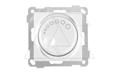 21 - Светорегулятор (RL) с подсветкой, поворотный, 1000 Вт, белый | код 2100-444-0201 | Mutlusan