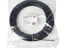 Нейлоновая кабельная протяжка НКП диаметр 4мм длина 30М с наконечниками черная HLT | код 084-18-012 | HLT