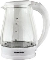 Чайник электрический Supra KES-1856G 1.8л. 1500Вт белый/прозрачный (корпус: стекло) | код 1928879 | SUPRA