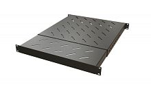 Полка с 19дюйм креплением раздвижная с регулируемой глубиной установки от 650мм до 1100мм 1U нагрузка до 150кг для установки в шкафы глубиной 800-1200мм TSD3M-1U-650/1100-RAL9005 черн. | код 443449 | Hyperline