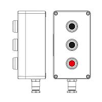 Взрывозащищенный пост управления из полиэстера CPE-P-04-(2xP1B(11)-1xP1R(11))-1xKH2MHK(C)1Ex d e IIC Т5 Gb / Ex tb IIIC T95°C Db IP6 | код 2231.041.22.120M | DKC