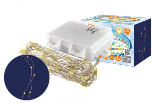 Гирлянда светодиодная Роса100 100LED, 10м, 3000К, 3хАА, наружное использование, IP65, TDM | код SQ0361-0058 | TDM Гирлянда светодиодная Роса100 100LED, 10м, 3000К, 3хАА, наружное использование, IP65, TDM | код SQ0361-0058 | TDM