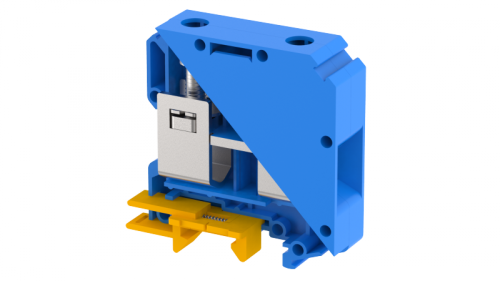 Клемма проходная винтовая под шестигранник 50 мм2, на 2 подключения, синяя KUT50A-BLUE | код 1109440001 | Elmex Клемма проходная винтовая под шестигранник 50 мм2, на 2 подключения, синяя KUT50A-BLUE | код 1109440001 | Elmex