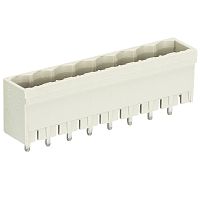 Вилочный разъем, вертикальный, на плату, шаг 5,08 мм, 6 полюсов, фиксация на плате пайкой, 300V, 12А, без маркировки, цвет: серый, серия 8213 S G | код 25.350.3653.0 | Wieland